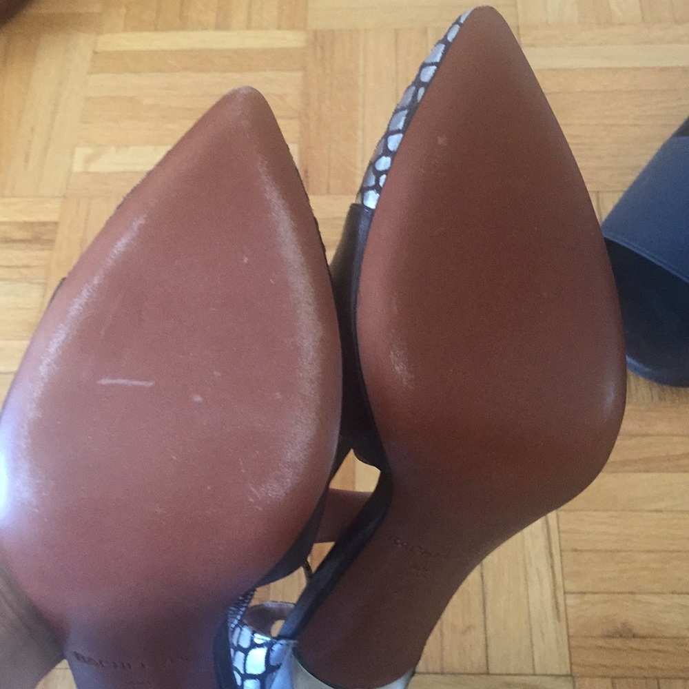 Rachel Zoe Metallic T-strap heels Sold Out 8.5 - Picture 7 of 7